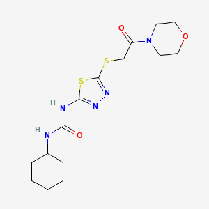 1-Cyclohexyl-3-(5-((2-morpholino-2-oxoethyl)thio)-1,3,4-thiadiazol-2-yl)urea