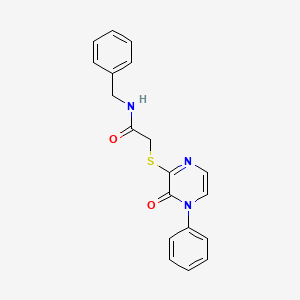 N-benzyl-2-[(3-oxo-4-phenyl-3,4-dihydropyrazin-2-yl)thio]acetamide