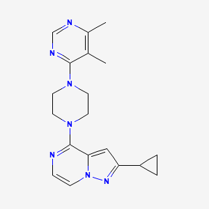 2-Cyclopropyl-4-[4-(5,6-dimethylpyrimidin-4-yl)piperazin-1-yl]pyrazolo[1,5-a]pyrazine
