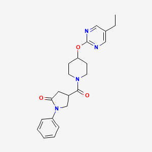 4-[4-(5-Ethylpyrimidin-2-yl)oxypiperidine-1-carbonyl]-1-phenylpyrrolidin-2-one