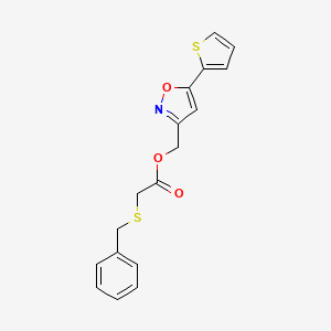 (5-(Thiophen-2-yl)isoxazol-3-yl)methyl 2-(benzylthio)acetate