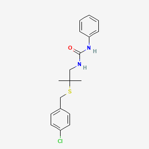 N-{2-[(4-chlorobenzyl)sulfanyl]-2-methylpropyl}-N'-phenylurea