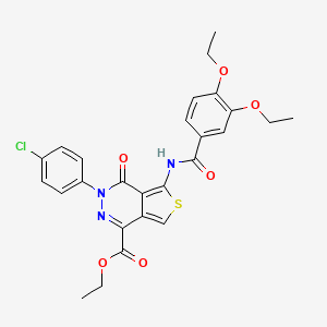 Ethyl 3-(4-chlorophenyl)-5-(3,4-diethoxybenzamido)-4-oxo-3,4-dihydrothieno[3,4-d]pyridazine-1-carboxylate