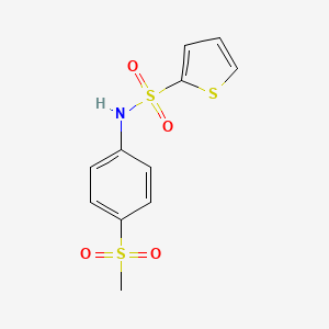 molecular formula C11H11NO4S3 B2888890 N-(4-(甲磺酰基)苯基)噻吩-2-磺酰胺 CAS No. 900135-66-2