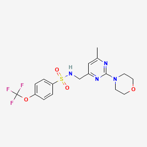 molecular formula C17H19F3N4O4S B2888891 N-((6-methyl-2-morpholinopyrimidin-4-yl)methyl)-4-(trifluoromethoxy)benzenesulfonamide CAS No. 1797975-28-0
