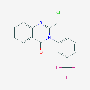 molecular formula C16H10ClF3N2O B2888892 2-(chloromethyl)-3-[3-(trifluoromethyl)phenyl]quinazolin-4(3H)-one CAS No. 312510-67-1