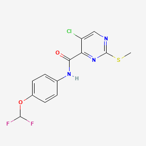 5-chloro-N-[4-(difluoromethoxy)phenyl]-2-(methylsulfanyl)pyrimidine-4-carboxamide