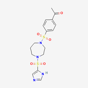 1-(4-((4-((1H-imidazol-4-yl)sulfonyl)-1,4-diazepan-1-yl)sulfonyl)phenyl)ethanone