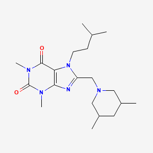 8-[(3,5-Dimethylpiperidin-1-yl)methyl]-1,3-dimethyl-7-(3-methylbutyl)purine-2,6-dione