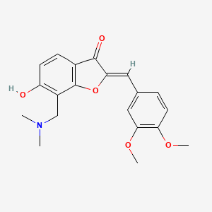 (Z)-2-(3,4-dimethoxybenzylidene)-7-((dimethylamino)methyl)-6-hydroxybenzofuran-3(2H)-one