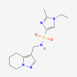 1-ethyl-2-methyl-N-((4,5,6,7-tetrahydropyrazolo[1,5-a]pyridin-3-yl)methyl)-1H-imidazole-4-sulfonamide