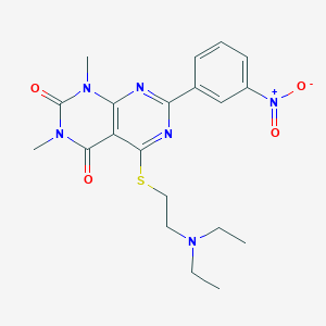 5-((2-(diethylamino)ethyl)thio)-1,3-dimethyl-7-(3-nitrophenyl)pyrimido[4,5-d]pyrimidine-2,4(1H,3H)-dione