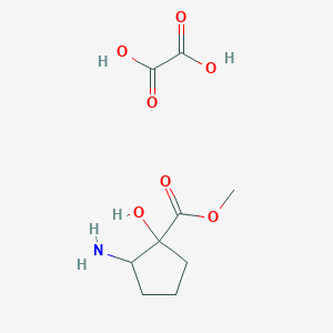 molecular formula C9H15NO7 B2888915 Methyl 2-amino-1-hydroxycyclopentane-1-carboxylate; oxalic acid CAS No. 2137473-22-2