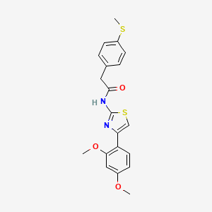 molecular formula C20H20N2O3S2 B2888918 N-(4-(2,4-dimethoxyphenyl)thiazol-2-yl)-2-(4-(methylthio)phenyl)acetamide CAS No. 941930-16-1