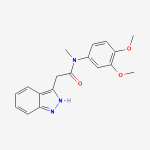 molecular formula C18H19N3O3 B2888925 N-(3,4-dimethoxyphenyl)-2-(1H-indazol-3-yl)-N-methylacetamide CAS No. 1427962-22-8
