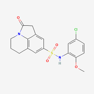 N-(5-chloro-2-methoxyphenyl)-2-oxo-1,2,5,6-tetrahydro-4H-pyrrolo[3,2,1-ij]quinoline-8-sulfonamide