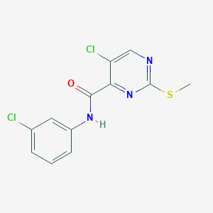 5-chloro-N-(3-chlorophenyl)-2-(methylthio)pyrimidine-4-carboxamide