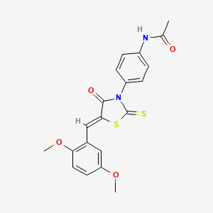 (Z)-N-(4-(5-(2,5-dimethoxybenzylidene)-4-oxo-2-thioxothiazolidin-3-yl)phenyl)acetamide