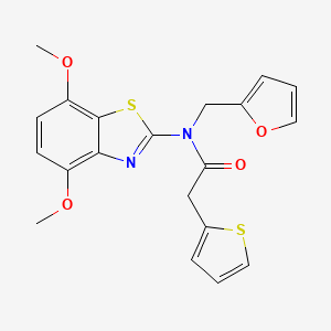 N-(4,7-dimethoxybenzo[d]thiazol-2-yl)-N-(furan-2-ylmethyl)-2-(thiophen-2-yl)acetamide