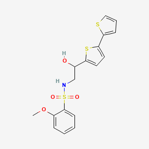 2-{[2,2'-bithiophene]-5-yl}-2-hydroxy-S-(2-methoxyphenyl)ethane-1-sulfonamido