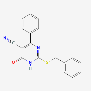 2-(Benzylsulfanyl)-4-hydroxy-6-phenyl-5-pyrimidinecarbonitrile