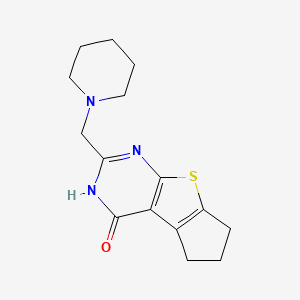 10-(Piperidin-1-ylmethyl)-7-thia-9,11-diazatricyclo[6.4.0.0^{2,6}]dodeca-1(8),2(6),9-trien-12-one