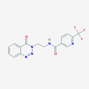 molecular formula C16H12F3N5O2 B2888970 N-(2-(4-oxobenzo[d][1,2,3]triazin-3(4H)-yl)ethyl)-6-(trifluoromethyl)nicotinamide CAS No. 2034505-66-1
