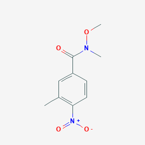 molecular formula C10H12N2O4 B2888972 N-methoxy-N,3-dimethyl-4-nitrobenzamide CAS No. 1221342-55-7