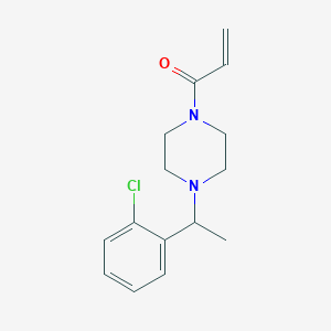 molecular formula C15H19ClN2O B2888977 1-[4-[1-(2-Chlorophenyl)ethyl]piperazin-1-yl]prop-2-en-1-one CAS No. 2197067-61-9