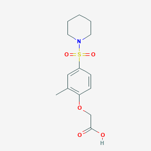 [2-Methyl-4-(piperidin-1-ylsulfonyl)phenoxy]acetic acid