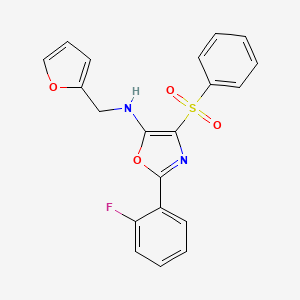 4-(benzenesulfonyl)-2-(2-fluorophenyl)-N-[(furan-2-yl)methyl]-1,3-oxazol-5-amine