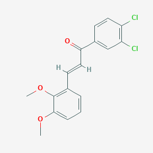molecular formula C17H14Cl2O3 B2888987 (2E)-1-(3,4-Dichlorophenyl)-3-(2,3-dimethoxyphenyl)prop-2-en-1-one CAS No. 200710-48-1