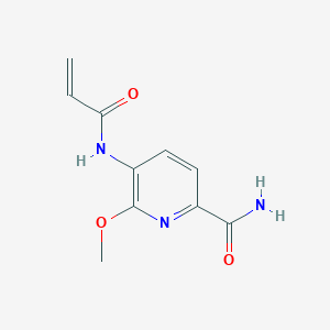 molecular formula C10H11N3O3 B2888991 6-Methoxy-5-(prop-2-enoylamino)pyridine-2-carboxamide CAS No. 2361640-51-7