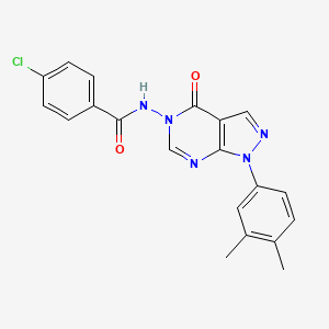 4-chloro-N-(1-(3,4-dimethylphenyl)-4-oxo-1H-pyrazolo[3,4-d]pyrimidin-5(4H)-yl)benzamide