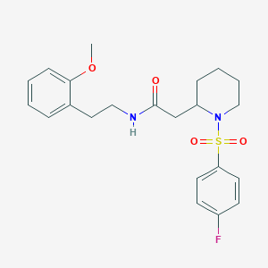 2-(1-((4-fluorophenyl)sulfonyl)piperidin-2-yl)-N-(2-methoxyphenethyl)acetamide