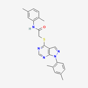 molecular formula C23H23N5OS B2889002 N-(2,5-dimethylphenyl)-2-{[1-(2,4-dimethylphenyl)-1H-pyrazolo[3,4-d]pyrimidin-4-yl]sulfanyl}acetamide CAS No. 893925-55-8