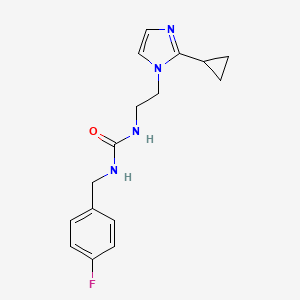 1-(2-(2-cyclopropyl-1H-imidazol-1-yl)ethyl)-3-(4-fluorobenzyl)urea