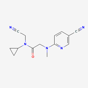 N-(cyanomethyl)-2-[(5-cyanopyridin-2-yl)(methyl)amino]-N-cyclopropylacetamide