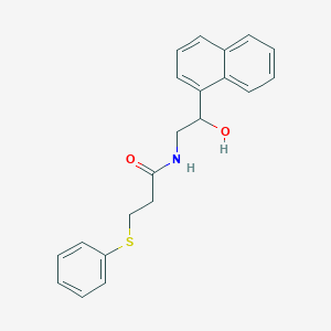 molecular formula C21H21NO2S B2889012 N-(2-hydroxy-2-(naphthalen-1-yl)ethyl)-3-(phenylthio)propanamide CAS No. 1351586-70-3