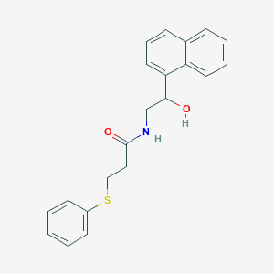 N-(2-hydroxy-2-(naphthalen-1-yl)ethyl)-3-(phenylthio)propanamide