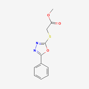 Methyl 2-((5-phenyl-1,3,4-oxadiazol-2-yl)thio)acetate
