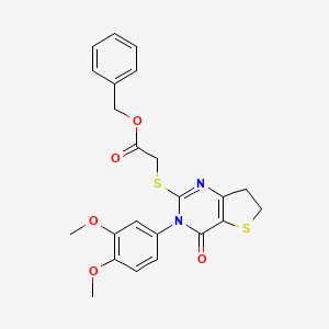 Benzyl 2-((3-(3,4-dimethoxyphenyl)-4-oxo-3,4,6,7-tetrahydrothieno[3,2-d]pyrimidin-2-yl)thio)acetate
