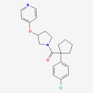 (1-(4-Chlorophenyl)cyclopentyl)(3-(pyridin-4-yloxy)pyrrolidin-1-yl)methanone