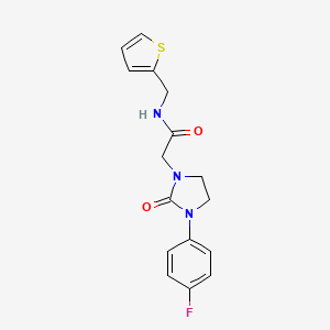 molecular formula C16H16FN3O2S B2889053 2-(3-(4-fluorophenyl)-2-oxoimidazolidin-1-yl)-N-(thiophen-2-ylmethyl)acetamide CAS No. 1257552-86-5