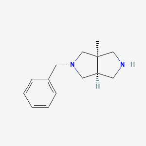 molecular formula C14H20N2 B2889065 (3Ar,6aS)-5-benzyl-3a-methyl-1,2,3,4,6,6a-hexahydropyrrolo[3,4-c]pyrrole CAS No. 2095396-10-2