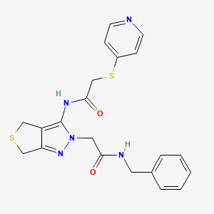 N-benzyl-2-(3-(2-(pyridin-4-ylthio)acetamido)-4,6-dihydro-2H-thieno[3,4-c]pyrazol-2-yl)acetamide