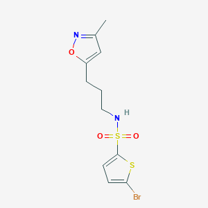 5-bromo-N-(3-(3-methylisoxazol-5-yl)propyl)thiophene-2-sulfonamide