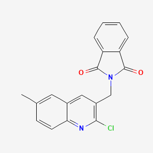 molecular formula C19H13ClN2O2 B2889078 2-[(2-chloro-6-methylquinolin-3-yl)methyl]-2,3-dihydro-1H-isoindole-1,3-dione CAS No. 1355253-70-1