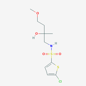 molecular formula C10H16ClNO4S2 B2889079 5-chloro-N-(2-hydroxy-4-methoxy-2-methylbutyl)thiophene-2-sulfonamide CAS No. 1985358-51-7