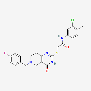 N-(3-chloro-4-methylphenyl)-2-{[6-(4-fluorobenzyl)-4-oxo-3,4,5,6,7,8-hexahydropyrido[4,3-d]pyrimidin-2-yl]sulfanyl}acetamide